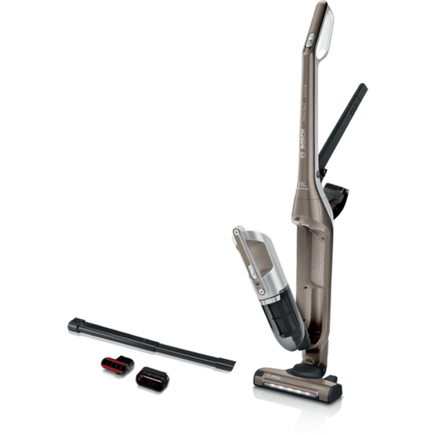 Aspirador escoba - BOSCH BBH3ALL23, 1 W, Potencia de succión 0 W, Depósito 0,4 l, Autonomía 50 min, Marrón
