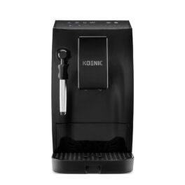 Cafetera superautomática - KOENIC KFAC 2016025 ES, 20 bar, 1.6 l, 2 tazas, Panel táctil, Molinillo cónico con 5 ajustes, Negro