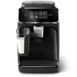 Cafetera superautomática - Philips EP2331/10, LatteGo, 15 Bar, 4 Bebidas, SilentBrew, Pantalla táctil, 1.8 l, Filtro AquaClean, Negro