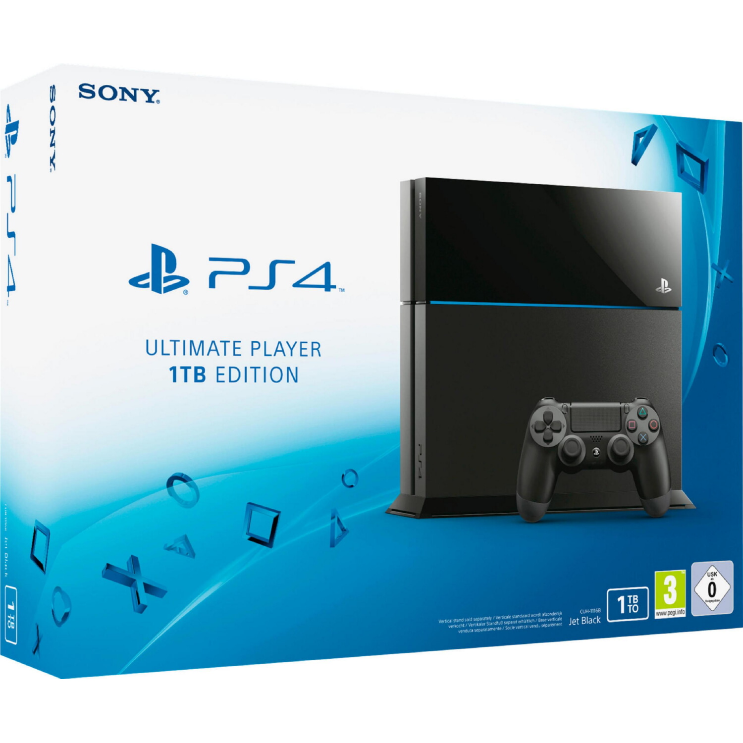 Consola PS4 - SONY 9859437 PS4 1TB ULTIMATE PLAYER EDITION, 1 TB, Negro