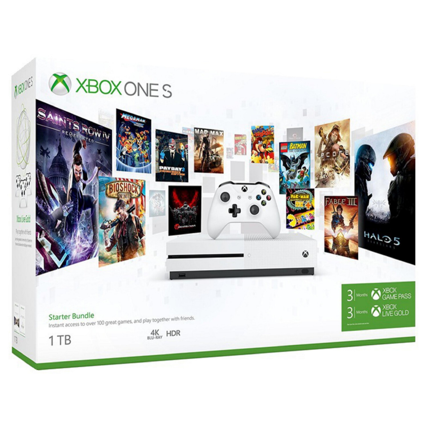 Consola Xbox One - MICROSOFT 234-00355 CONSOLA XBOX ONE S 1TB - PAQUETE INICIAL, 1 TB, Blanco