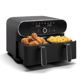 Freidor sin aceite - KLARSTEIN AuraAir, 1700 W, 11 l, Negro / Plata Metálica