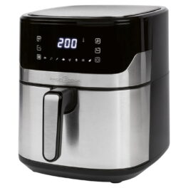 Freidora de aire - PROFICOOK 501294, 1600 W, 6,5 l, Negro, Plata