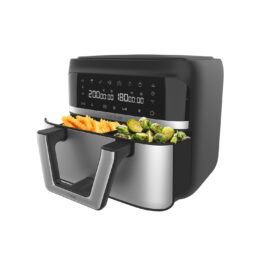 Freidora de aire - CECOTEC Cecofry Dual 9000, 2850 W, Inox