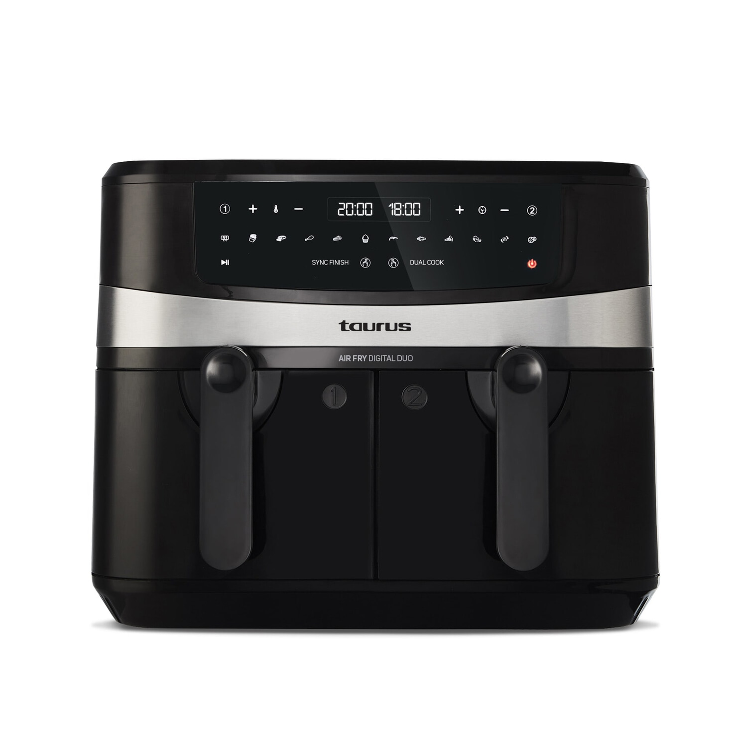 Freidora de aire - TAURUS 973980000-DIGITAL DUO (AF2600D, 2200 W, 9 l, Negro