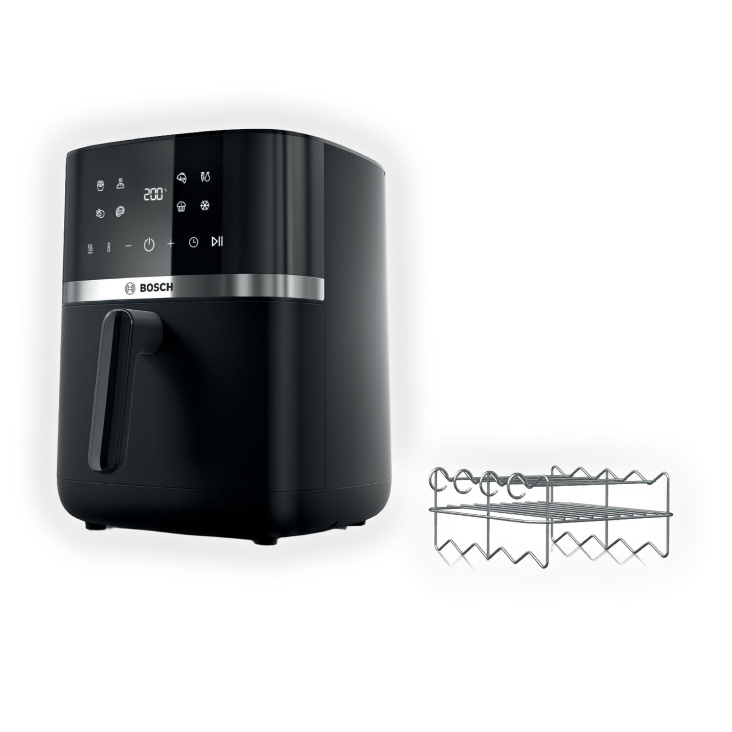 Freidora de aire - BOSCH Serie 4 MAF462B1, 2000 W, 6,1 l, Negro