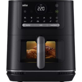 Freidora de aire - BRAUN HF5073YBK MULTIFRY 6L VENTANA, 2000 W, 6 l, Negro Mate