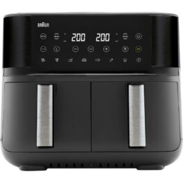 Freidora - BRAUN TD3030YBK TWINCOOK3 8L DOBLE CUBETA, 2850 W, 8 l, Negro
