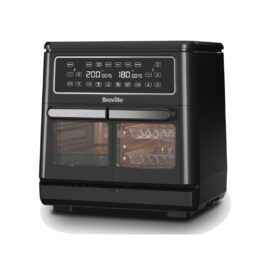 Freidora de aire - BREVILLE HALO DUAL FLEXI AIRFRYER XL VDF130X 11L, 2400 W, 11 l, Negro