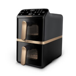 Freidora de aire caliente - PHILIPS NA462/70, 2750 W, 10 l, Negro