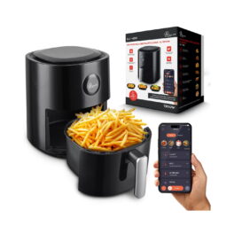 Freidora de aire - EXTRALINK Smart Life Air Fryer SJ-400 4L Wi-Fi, 1300 W, 4 l, Negro