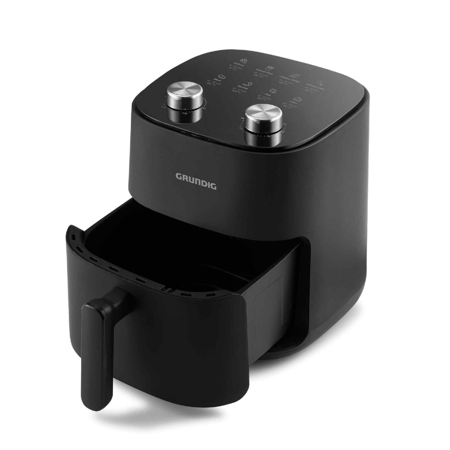 Freidora de aire - GRUNDIG FRY 6321 L, 1300 W, 4,7 l, Negro