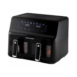Freidora aire - GRUNKEL Freidora de aire DUALTASTYFRYER de 12L y 2700W, 2700 W, 8 l, Negro