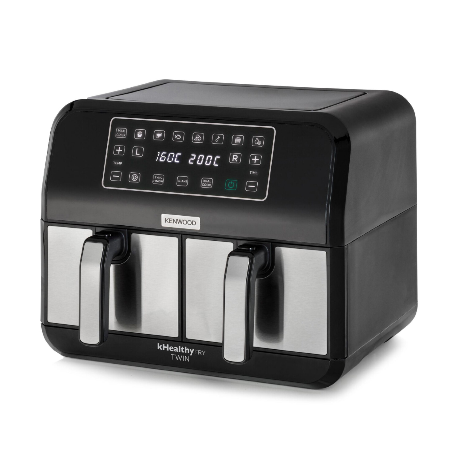 Freidora de aire - KENWOOD HFM20.000MB, 1700 W, 8 l, Negro