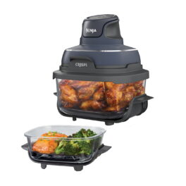 Freidora de aire - Ninja CRISPi FN101EUGY, Recipientes 3.8l y 1.4l libres de tóxicos, 1700W, Hasta 180ºC, 4 funciones, Azul
