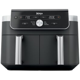 Freidora de aire - Ninja DZ901EU, 9.5 l, 2470W, 240 °C, 2 Cestas, 6 Funciones de Cocción Personalizables, Negro