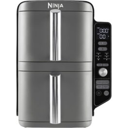 Freidora de aire - Ninja SL400EU, Doble cesta, 2470 W, 9.5 l, 6 Programas, 4 Niveles Independientes para Cocinar, Gris