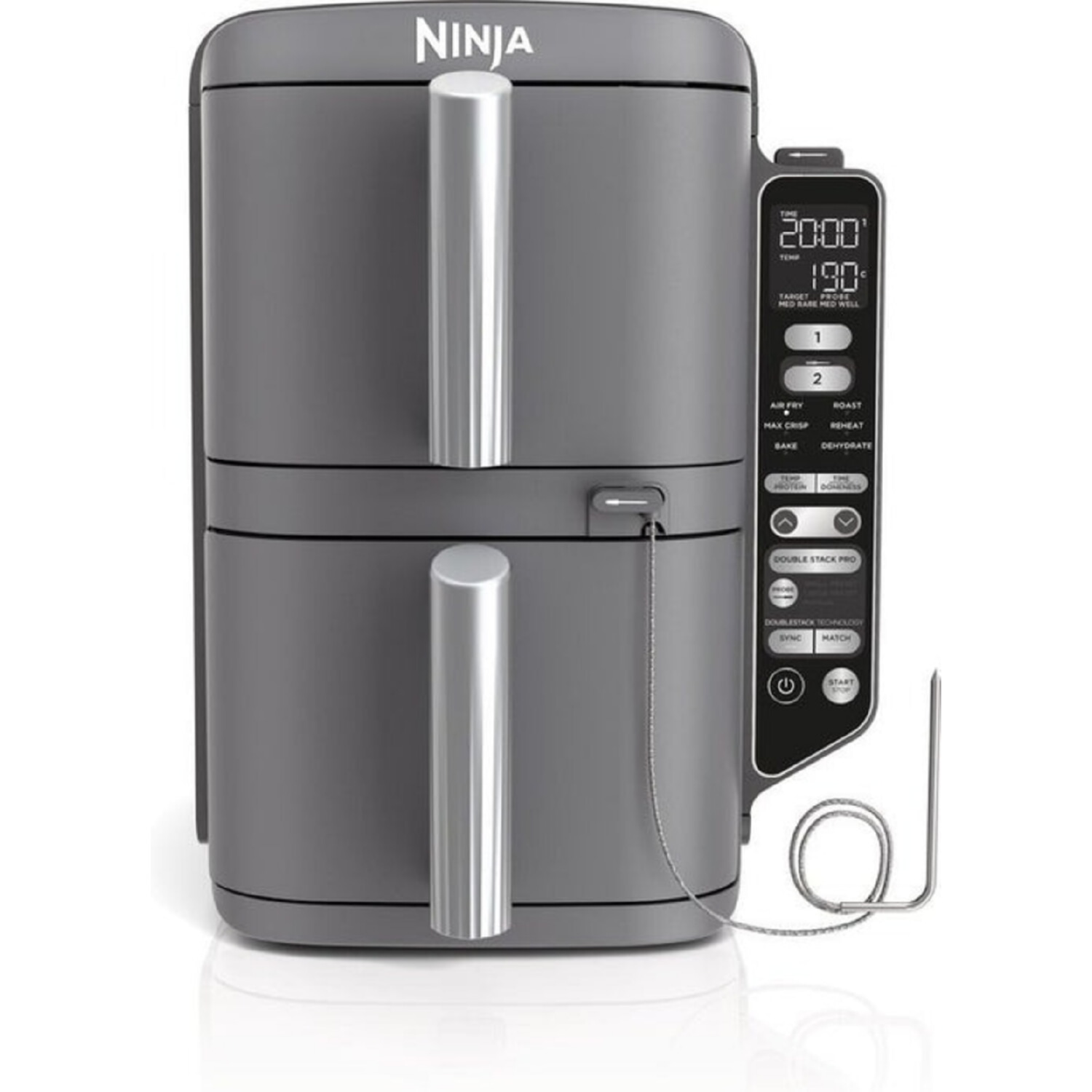 Freidora de aire - NINJA SL451EU VERTICAL 9,5L TERM DIGITAL, 2470 W, 4,75 l, Gris