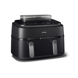 Freidora de aire - PHILIPS 5000 series NA551/00, 2750 W, 1,4 kg, Negro, Plata
