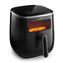Freidora de aire - PHILIPS HD9257/80, 1700 W, Negro