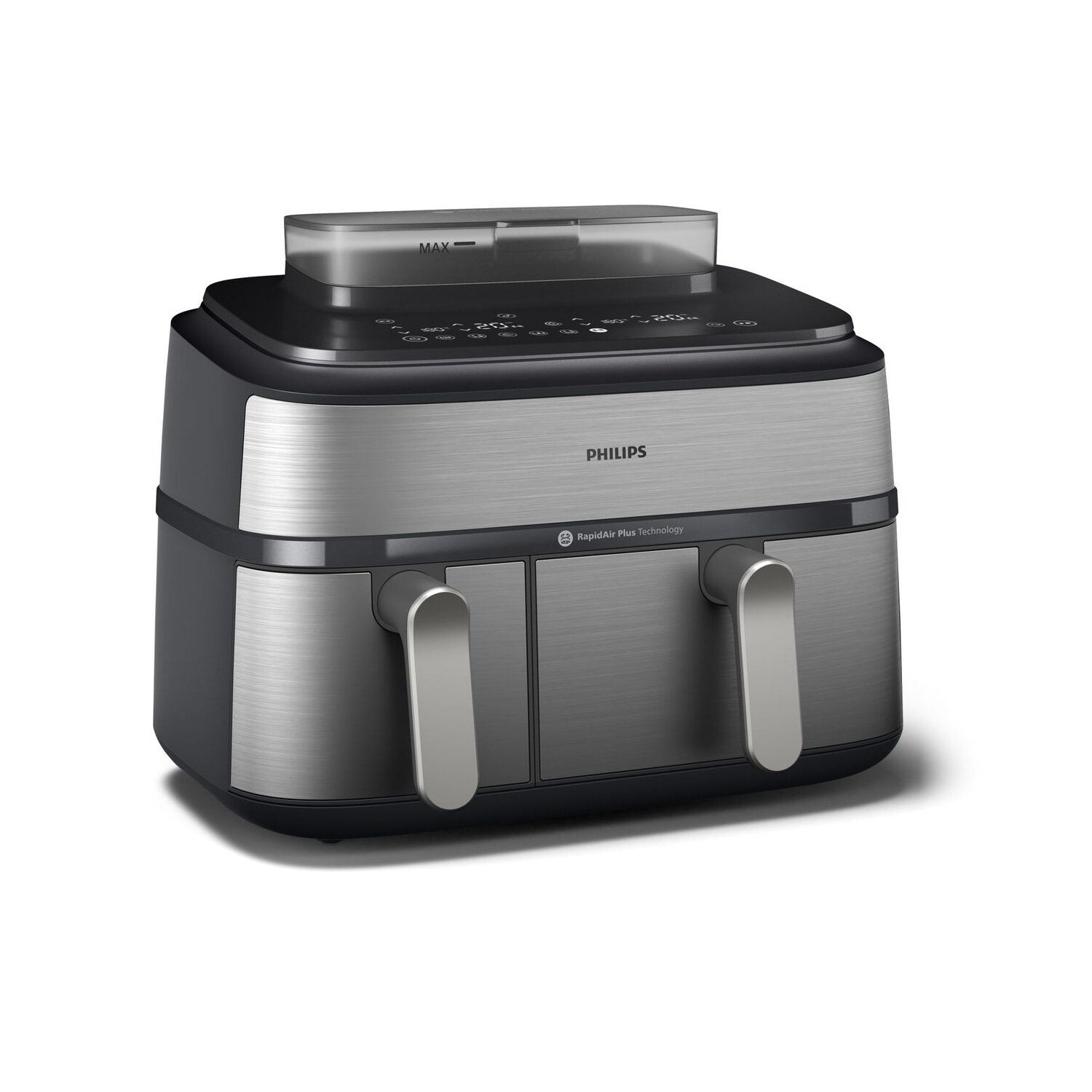 Freidora de aire - PHILIPS NA555/00, 2750 W, 9 l, Plata