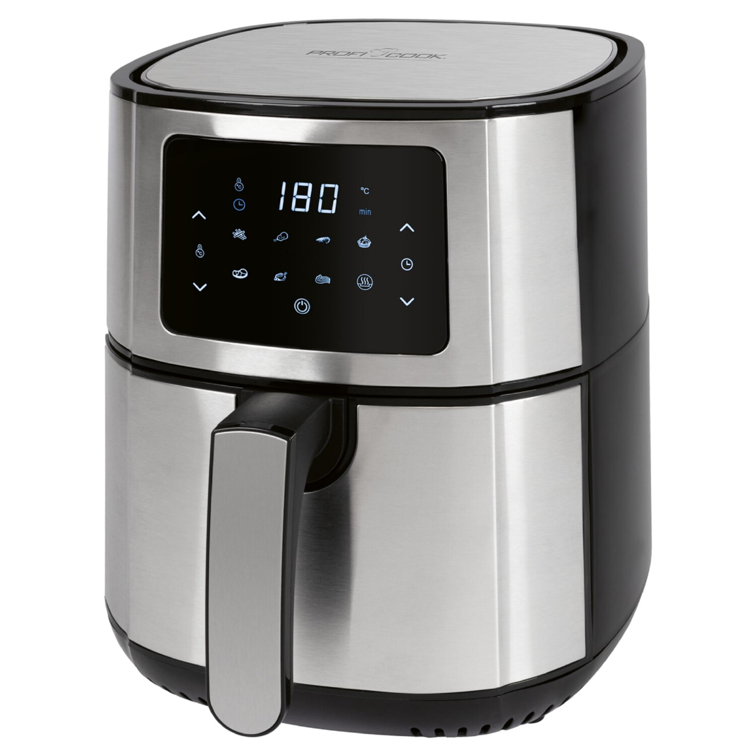 Freidora de aire - PROFICOOK 501239, 1400 W, Inox