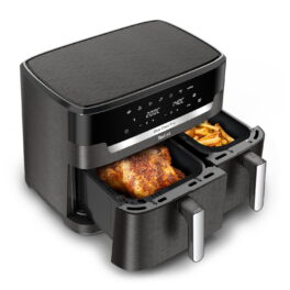 Freidora de aire - TEFAL Easy Fry Dual XXL EY942HE0, 2700 W, 11 l, Gris