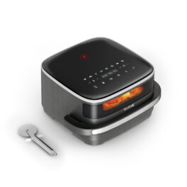 Freidora de aire - TEFAL FW402HE0, 2200 W, 4 l, Gris de acero inoxidable, Gris carbón