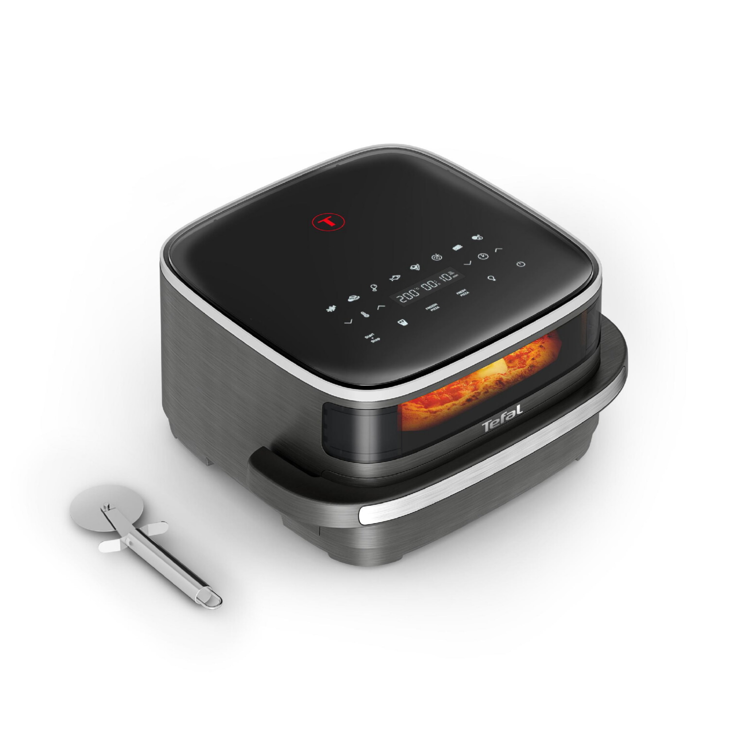 Freidora de aire - TEFAL FW402HE0, 2200 W, 4 l, Gris de acero inoxidable, Gris carbón