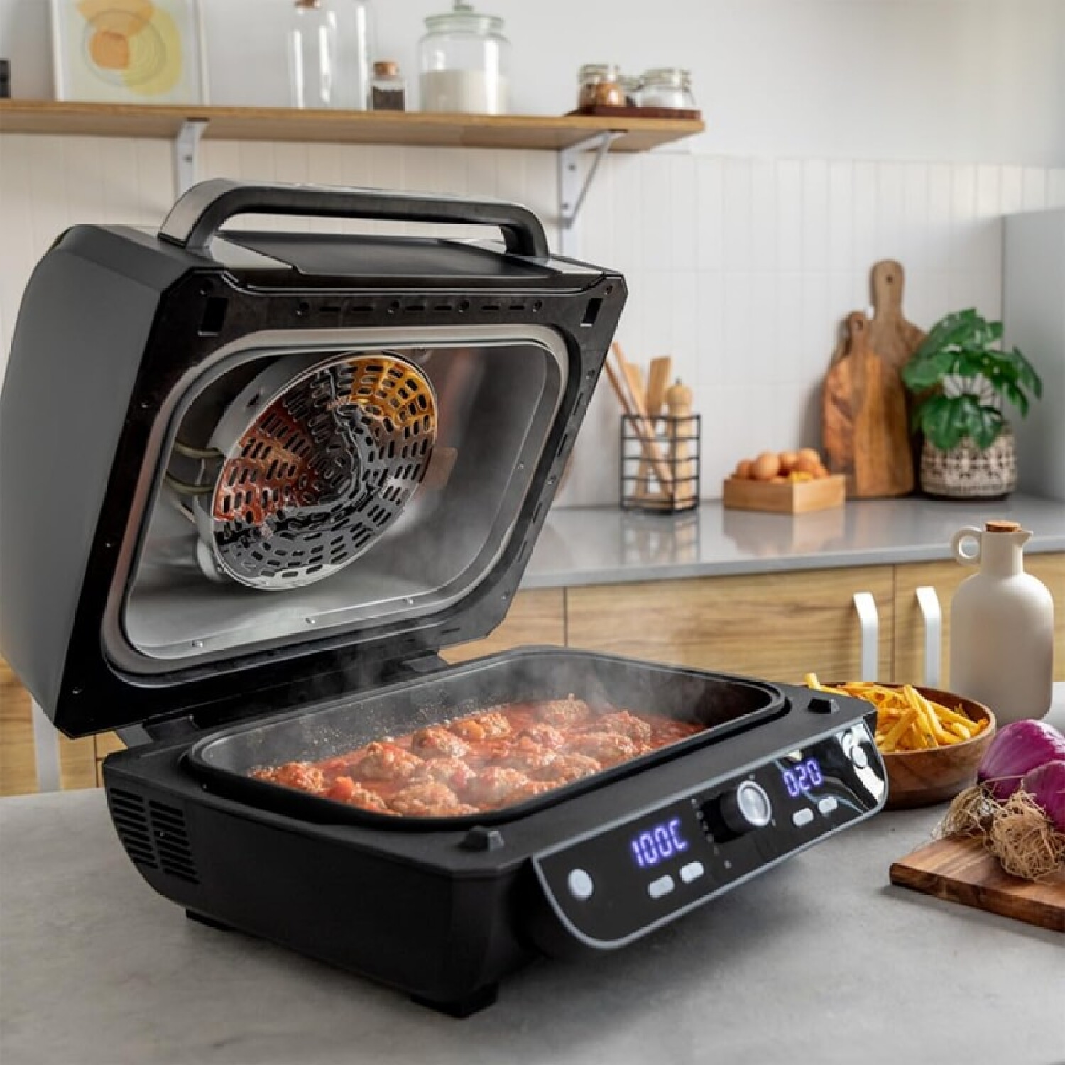 Freidora de aire - CECOTEC 4950 CECOFRY FIREDOME 8000 PRO, 1700 W, 8 l, Negro