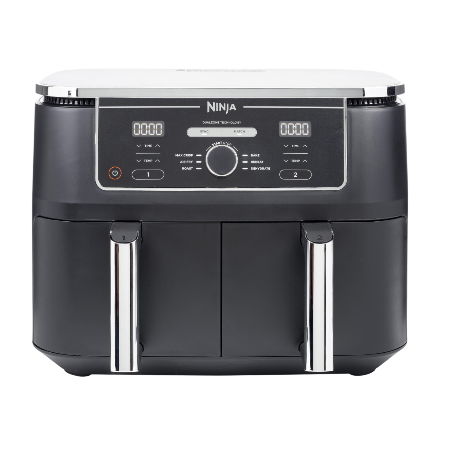 Freidora de aire - NINJA AF400EU FREI AIRE 6EN1 DOBLE 9.5L, 2470 W, 9,5 l, Negro