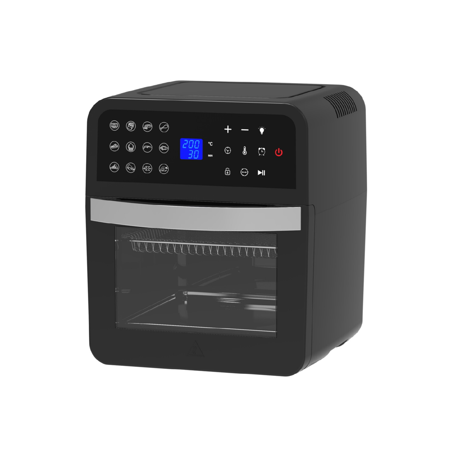 Freidora sin aceite - MELCHIONI LUCIFER, 1800 W, 12 l, Negro