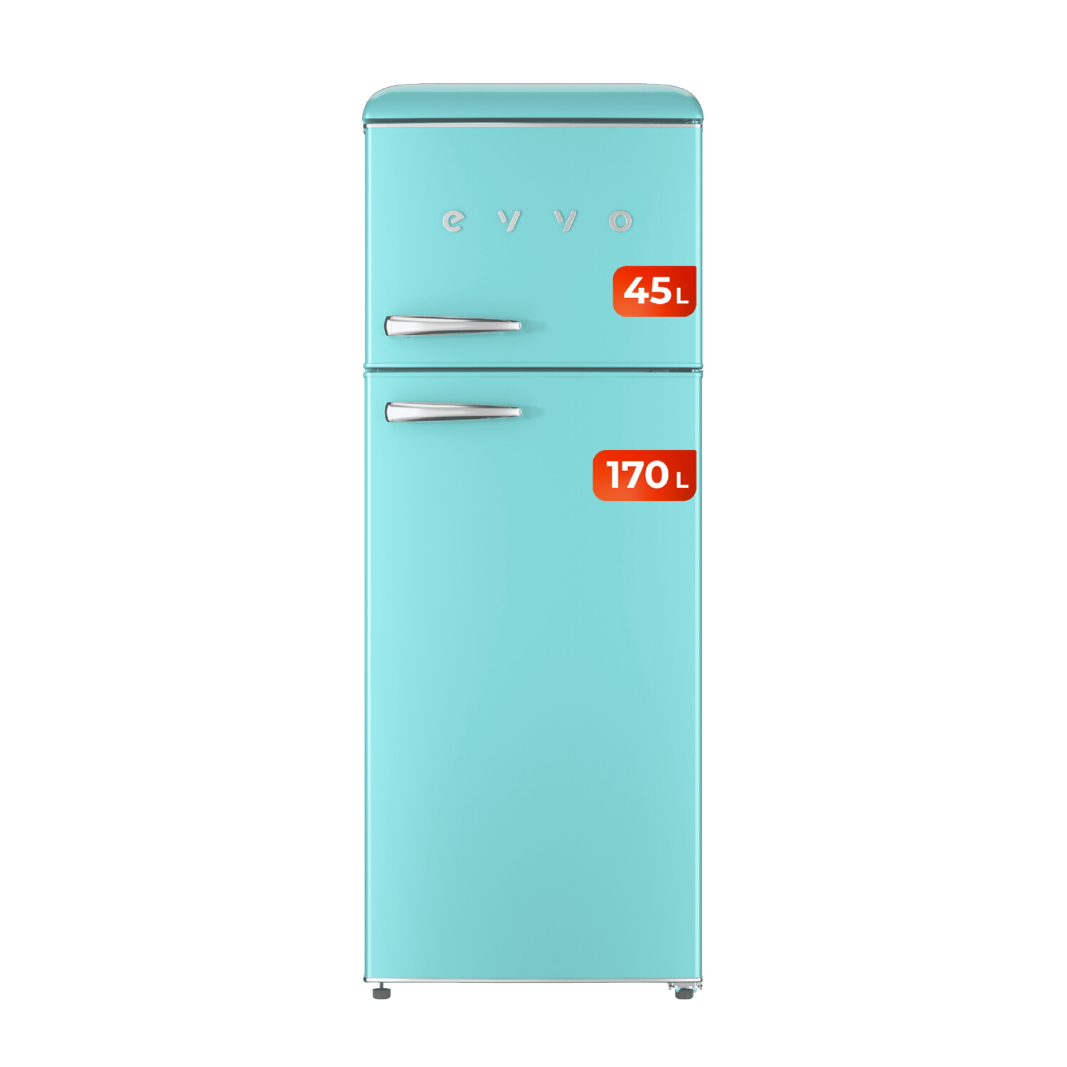 Frigorífico combi - EVVO F45BL, Altura 148,2 cm, Azul Pastel