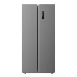 Frigorífico americano - CECOTEC Bolero CoolMarket SBS 430 Dark E, Altura 193 cm, Plateado