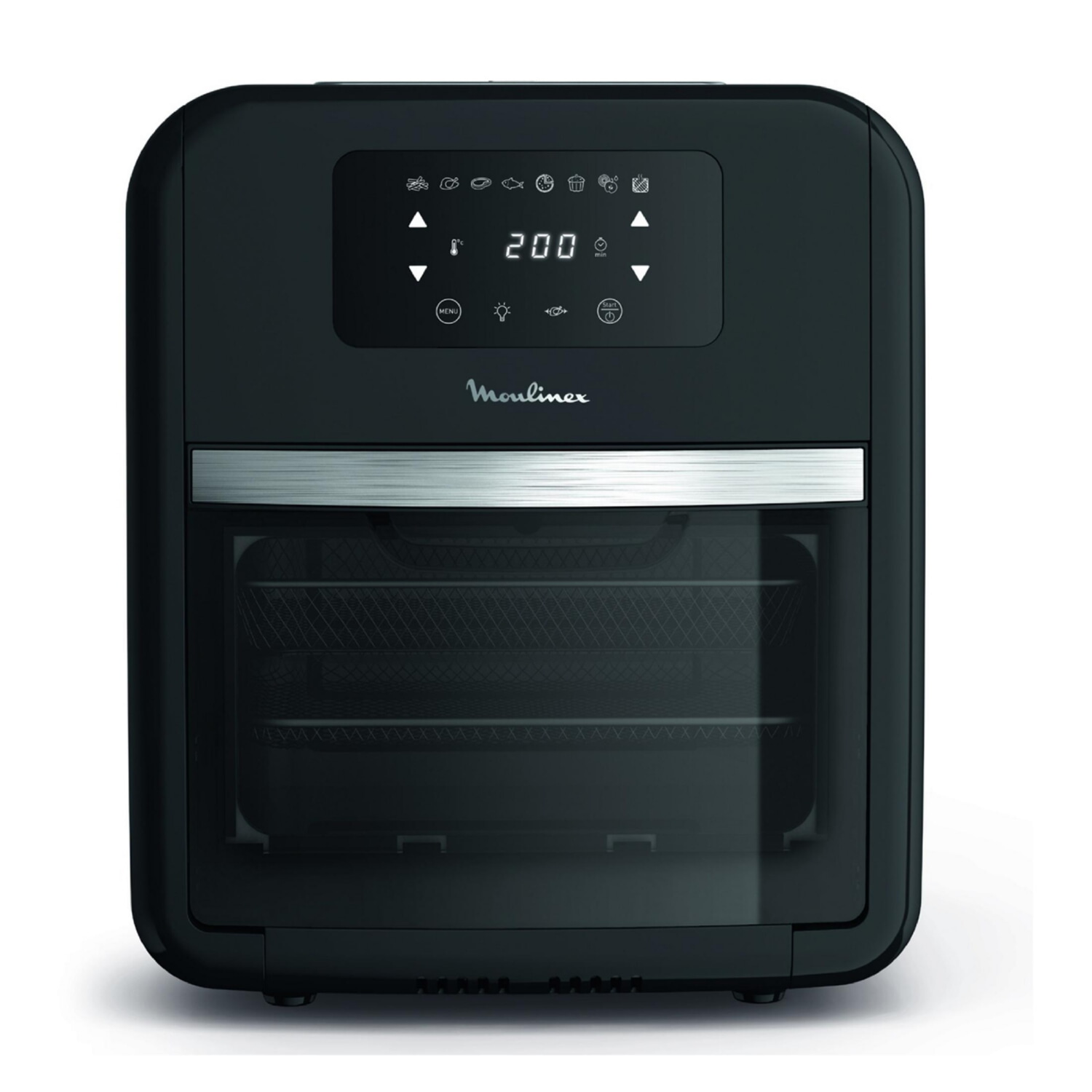 Horno - MOULINEX AL5018 EASY FRY OWEN 9 EN 1 LITROS 11., 2000 W, 11 l, Negro