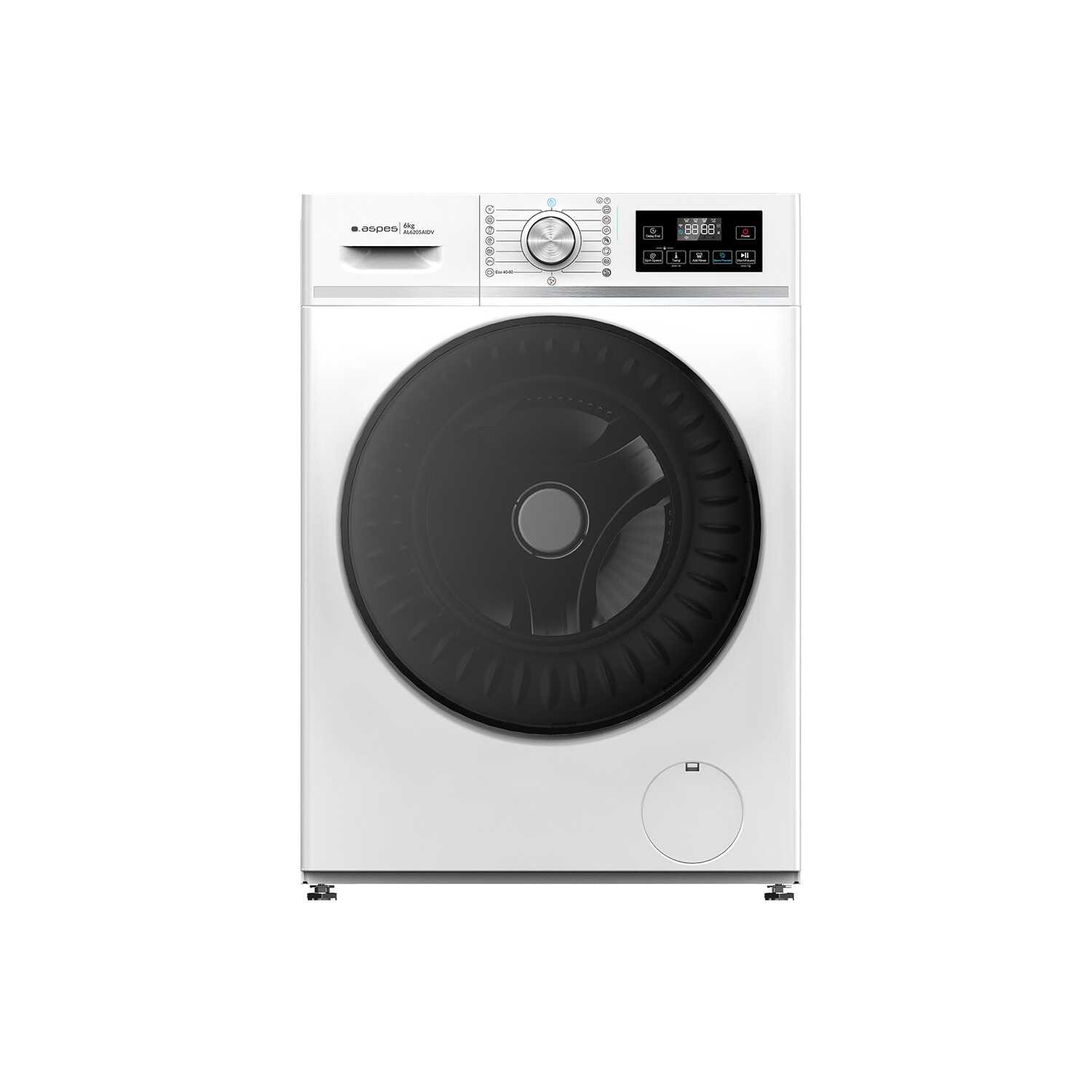 Lavadora carga frontal - ASPES AL6205AIDV, 6 kg, 16 programas, Blanco