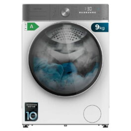 Lavadora carga frontal - CECOTEC 2766 BOLERO DRESSCODE 9800 INVERTER A, 9 kg, 1400 rpm, 16 programas, Blanco