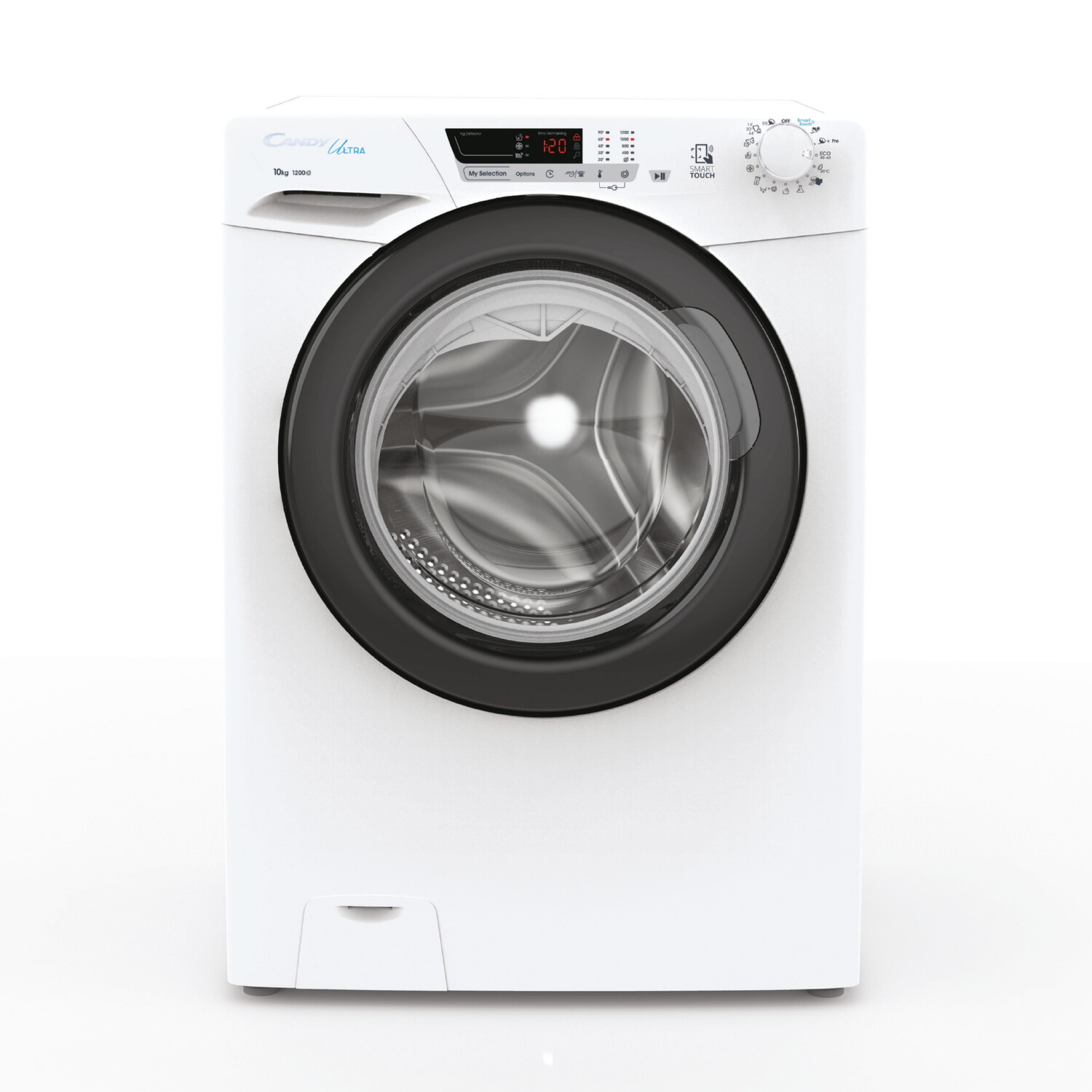Lavadora carga frontal - CANDY Ultra HCU2102DWB4/1-S, 10 kg, 16 programas, Blanco