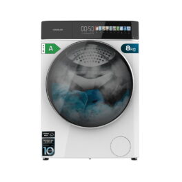 Lavadora carga frontal - CECOTEC 152 BOLERO DRESSCODE 8900 INVERTER FULLCOLOR A, 8 kg, 1400 rpm, 11 programas, White