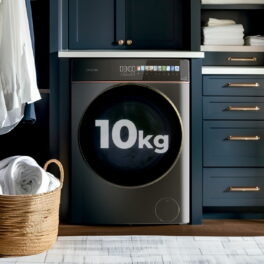 Lavadora carga frontal - CECOTEC Bolero DressCode 10900 Inverter FullColor Steel A, 10 kg, 11 programas, Plateado