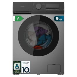 Lavadora carga frontal - CECOTEC Bolero DressCode 9450 Inverter Steel, 9 kg, Gris