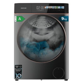 Lavadora carga frontal - Cecotec Bolero DressCode 9900 Inverter FullColor, 9 kg, 1400 rpm, Motor Inverter Plus, Pantalla, SteamMax, OnSmart, Gris