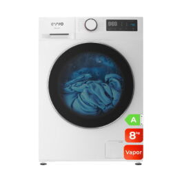 Lavadora carga frontal - EVVO Nature 8, 8 kg, 15 programas, Blanco