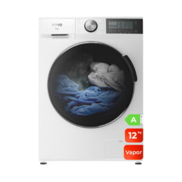 Lavadora carga frontal - EVVO Nova 12, 12 kg, 13 programas, Blanco