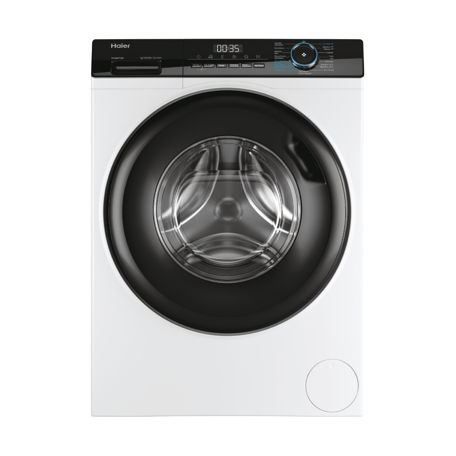 Lavadora carga frontal - HAIER I-Pro Series 3 HW80-BP14939, 8 kg, 15 programas, Blanco / acero