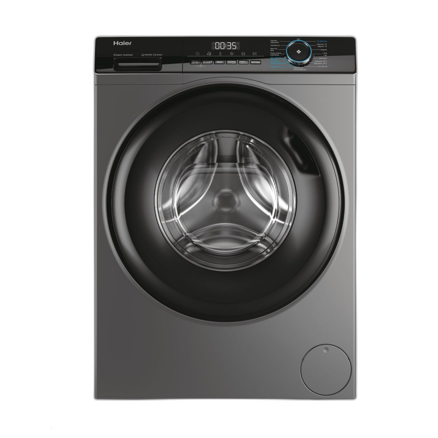 Lavadora carga frontal - Haier I-Pro Series 3 HW90-B14939S8-IB, 9kg, 1400rpm, Direct Motion, Vapor, Antibacterias, Antracita