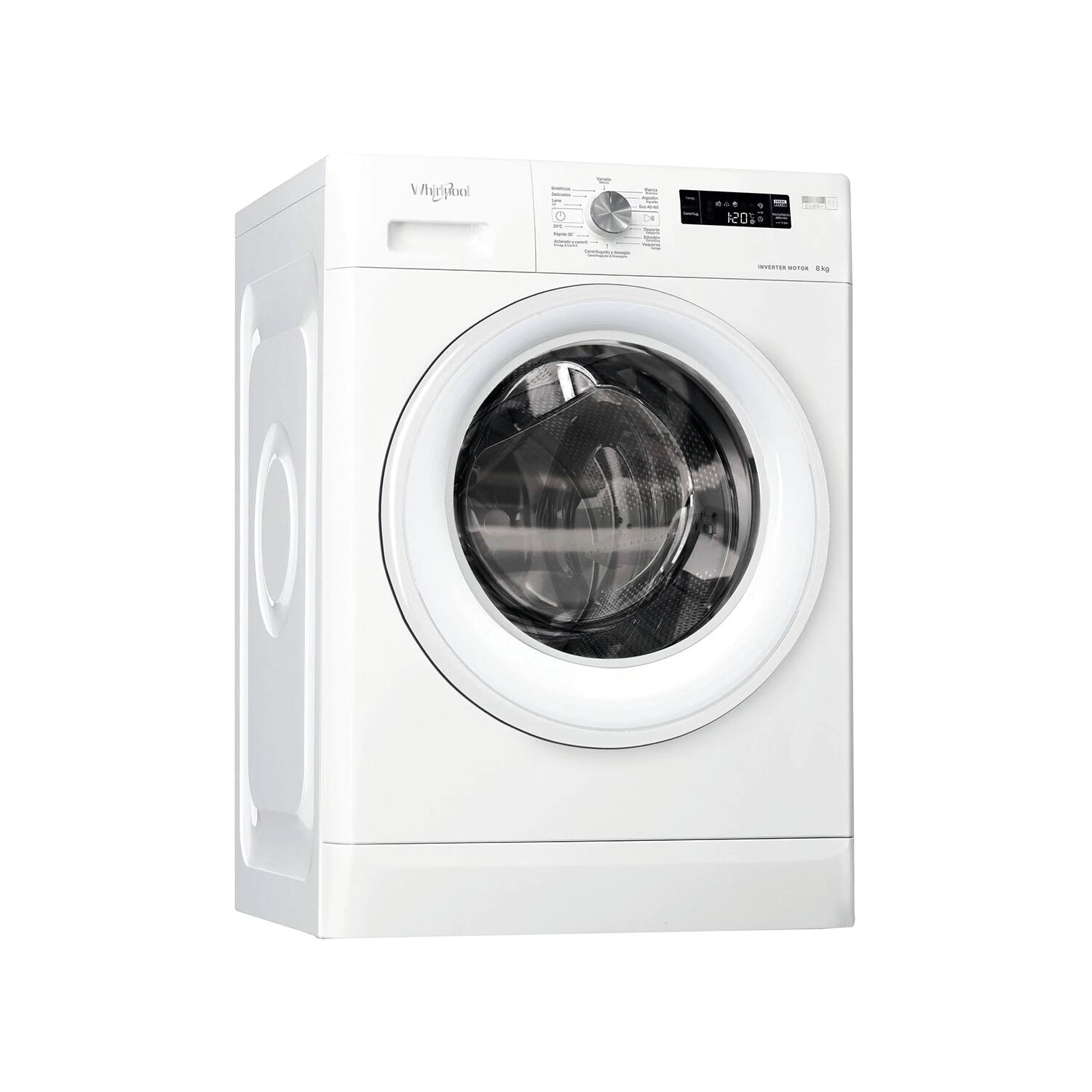 Lavadora carga frontal - WHIRLPOOL Whirlpool 859991637980 lavadora carga frontal de libre instalación - ffs 8258 w sp, 8 kg, 1200 rpm, 13 programas, Blanco