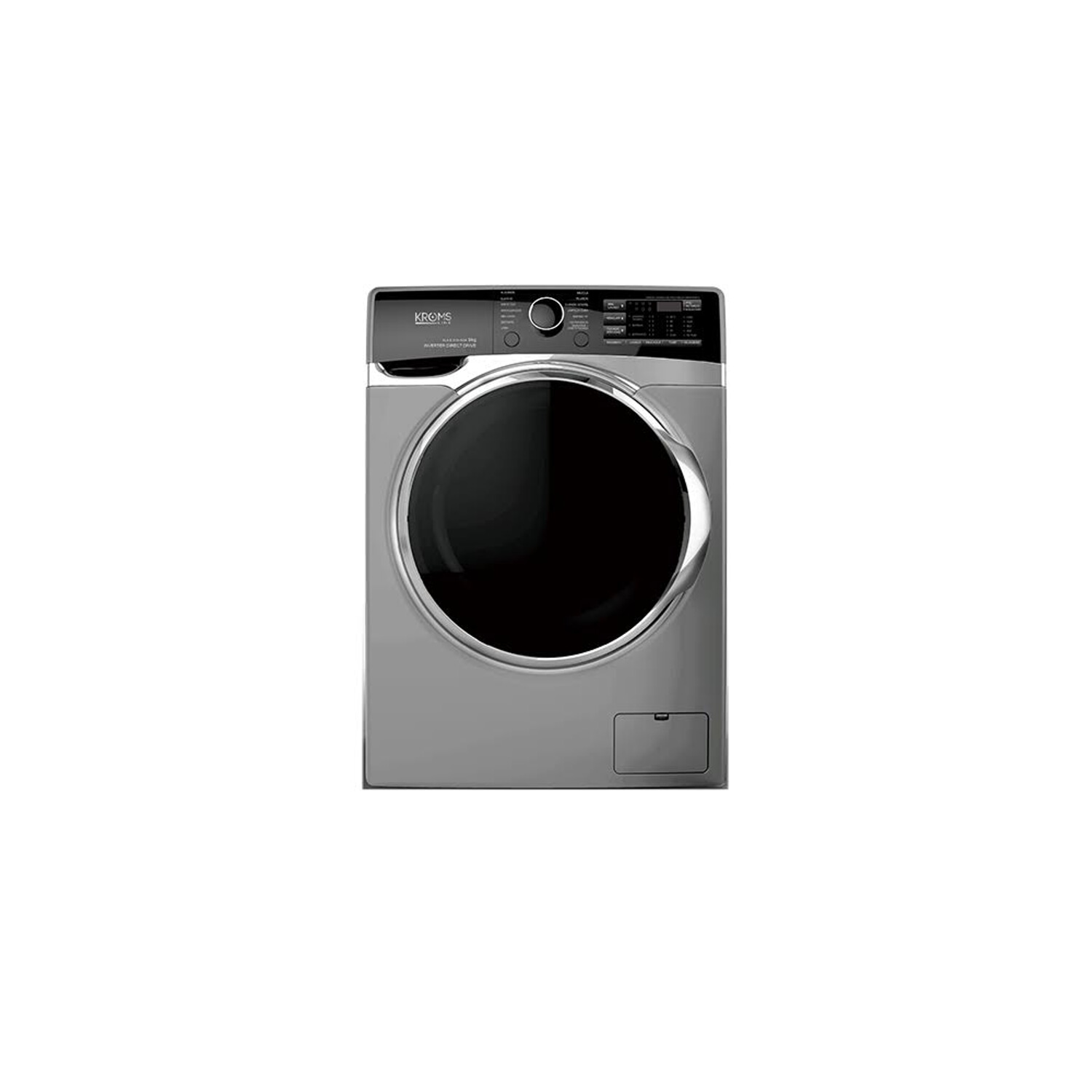 Lavadoras Carga Frontal - KROMSLINE KLA-E-919-IX-BK, 9 kg, 14 programas, Color Inox