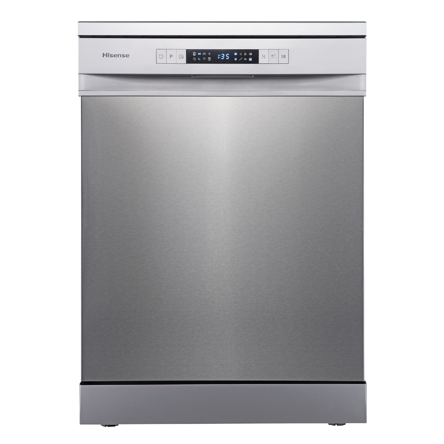Lavavajillas - Hisense HS622E10X, 13 servicios, 7 Programas, 59.8 cm, Media carga, Inox