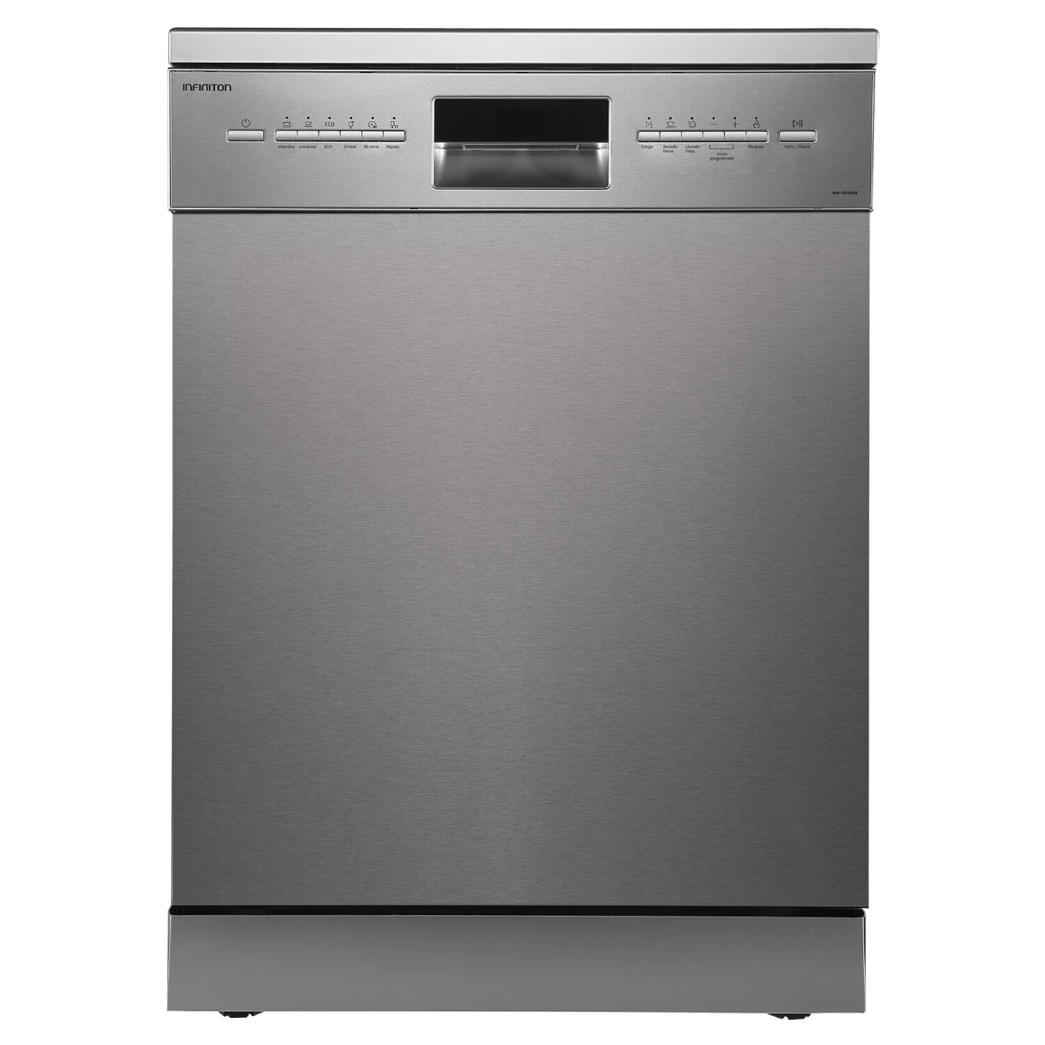 Lavavajillas - Infiniton DIW-6225XD3, 14 Servicios, 8 Programas, 59.8 cm Ancho, Automatic door opening, Inox